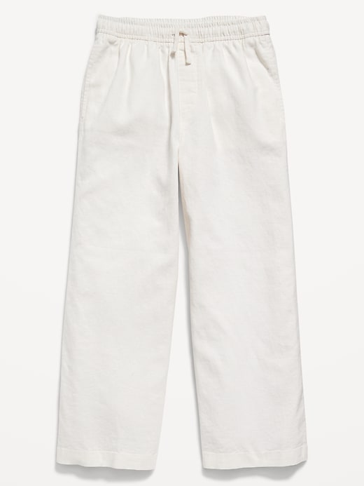 View large product image 1 of 2. Loose Drawstring Linen-Blend Pants for Girls