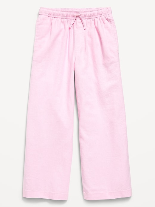 View large product image 1 of 2. Drawstring Linen-Blend Pants for Girls