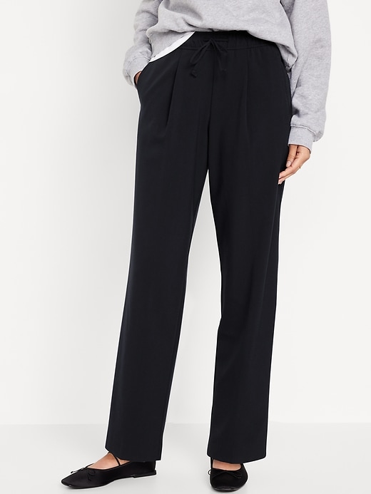 Image number 1 showing, High-Waisted Billie Pull-On Straight Trouser