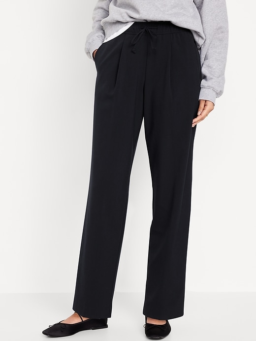 High-Waisted Billie Pull-On Straight Trouser | Old Navy