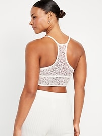 View large product image 6 of 8. Lace Longline Racerback Bralette