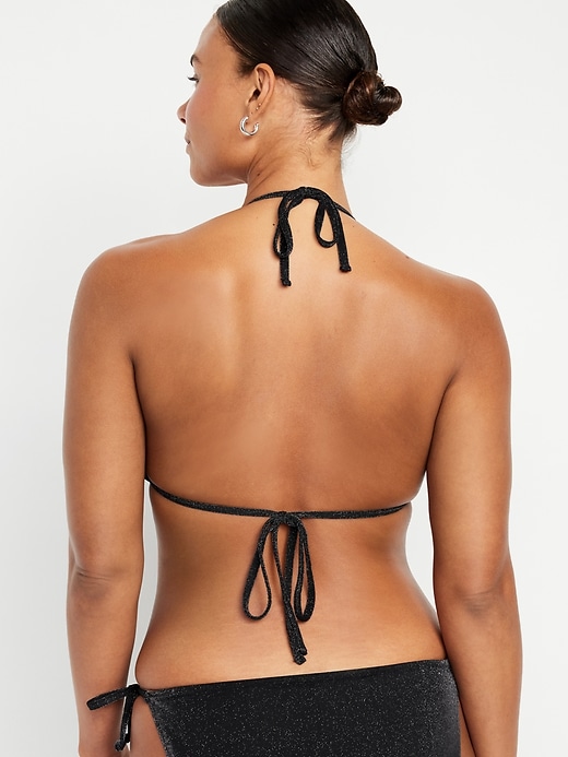 Image number 6 showing, Shine Triangle String Bikini Swim Top