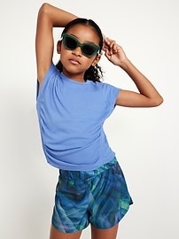View large product image 3 of 4. Dolphin-Hem Run Shorts for Girls