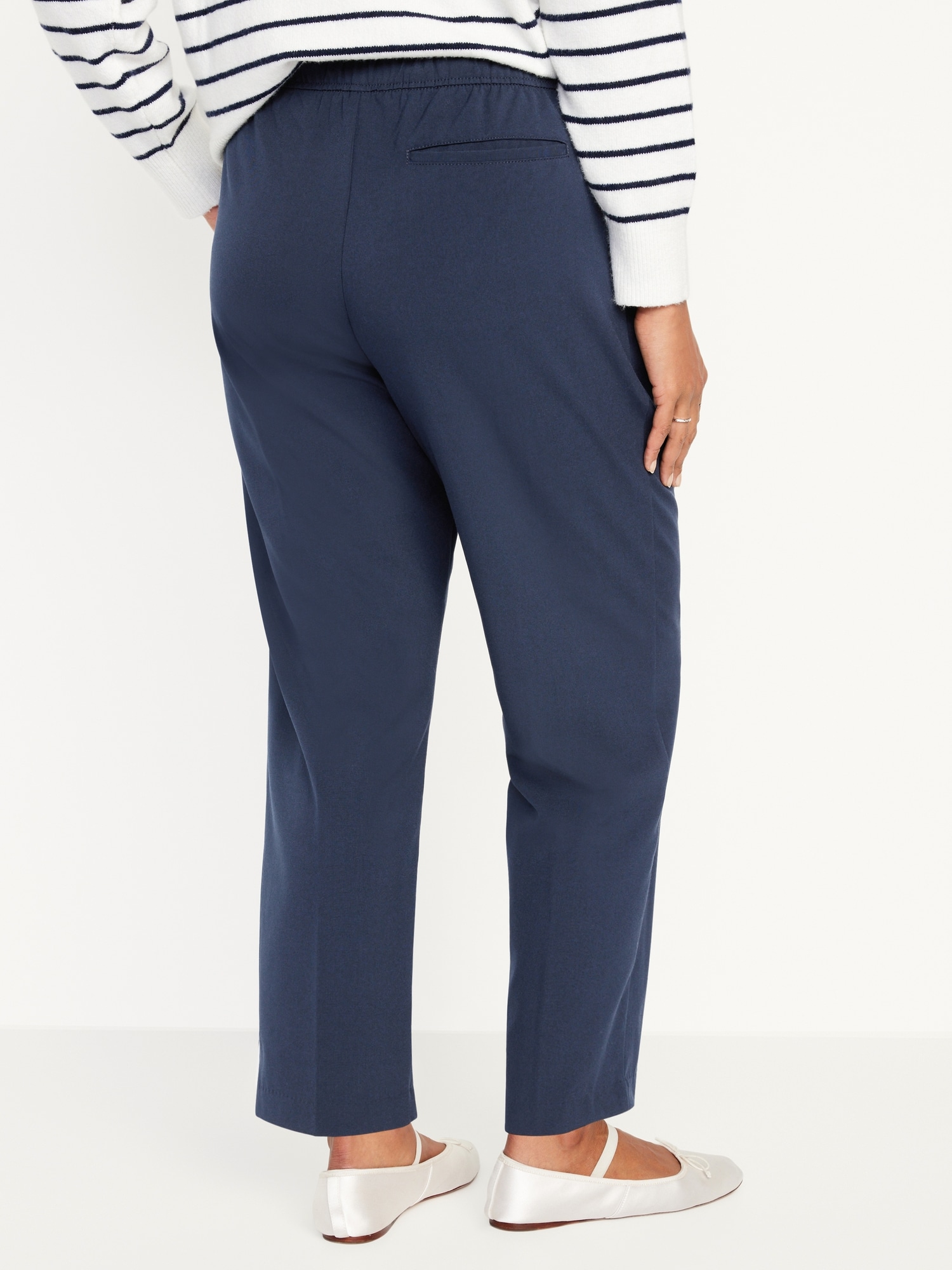 High-Waisted Billie Pull-On Straight Trouser | Old Navy