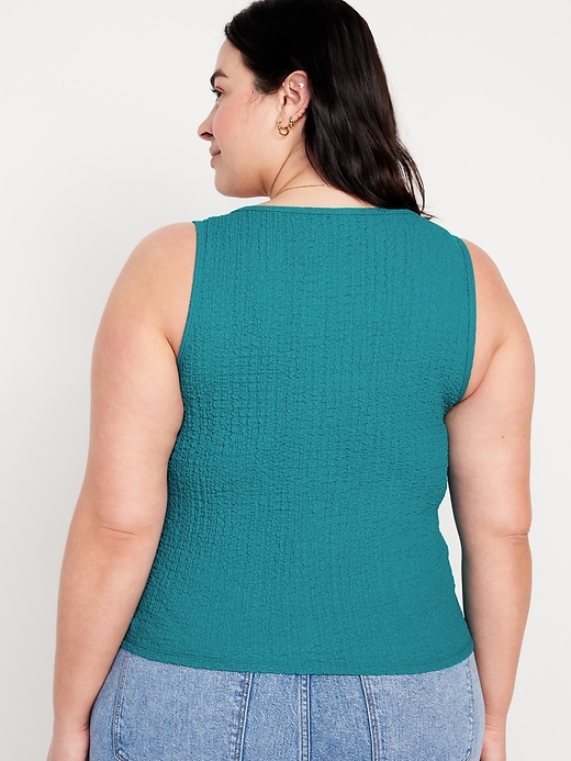 Image number 8 showing, Square-Neck Textured Tank Top