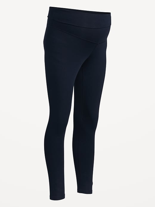 Image number 7 showing, Maternity Rollover-Waist PowerChill 7/8-Length Leggings