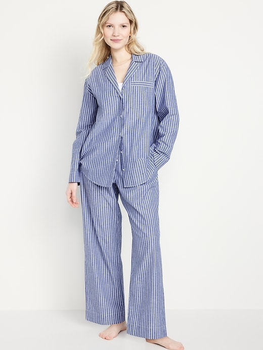 Image number 1 showing, Poplin Pajama Pant Set