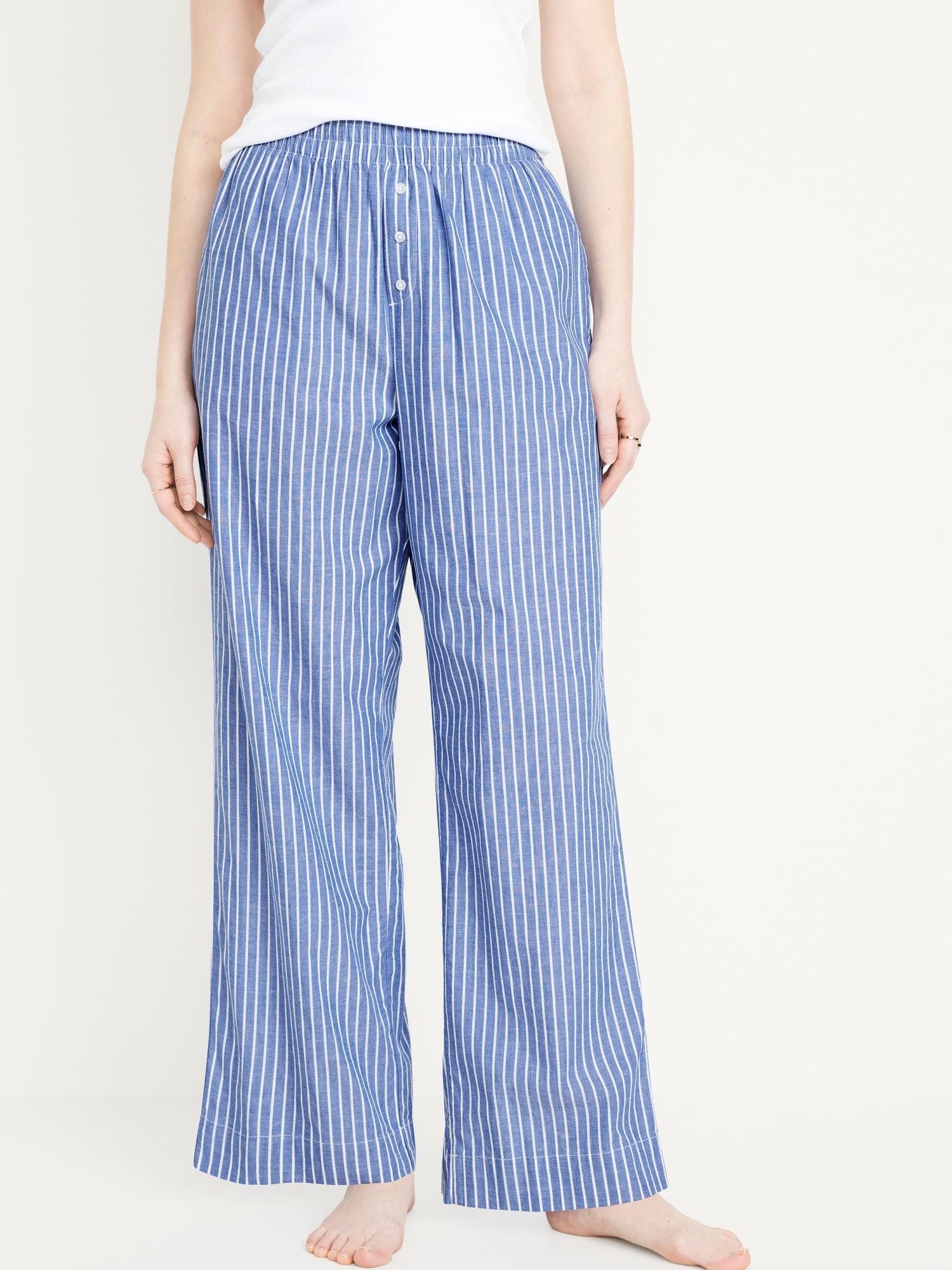 Shop Jersey Pajama Pants - Navy Blue Online