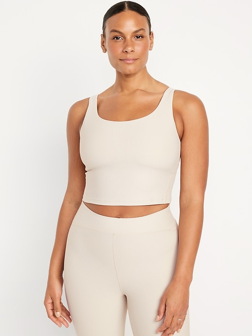 Image number 5 showing, Light Support PowerSoft Ribbed Longline Sports Bra