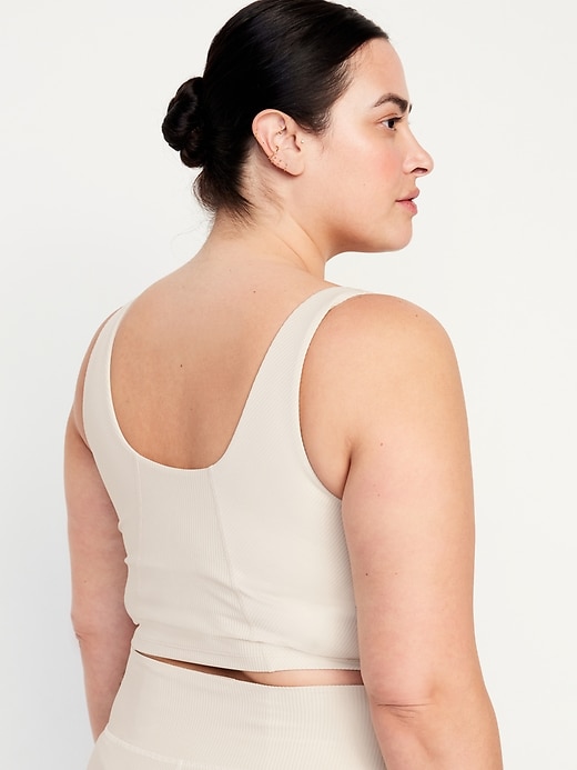 Image number 8 showing, Light Support PowerSoft Ribbed Longline Sports Bra