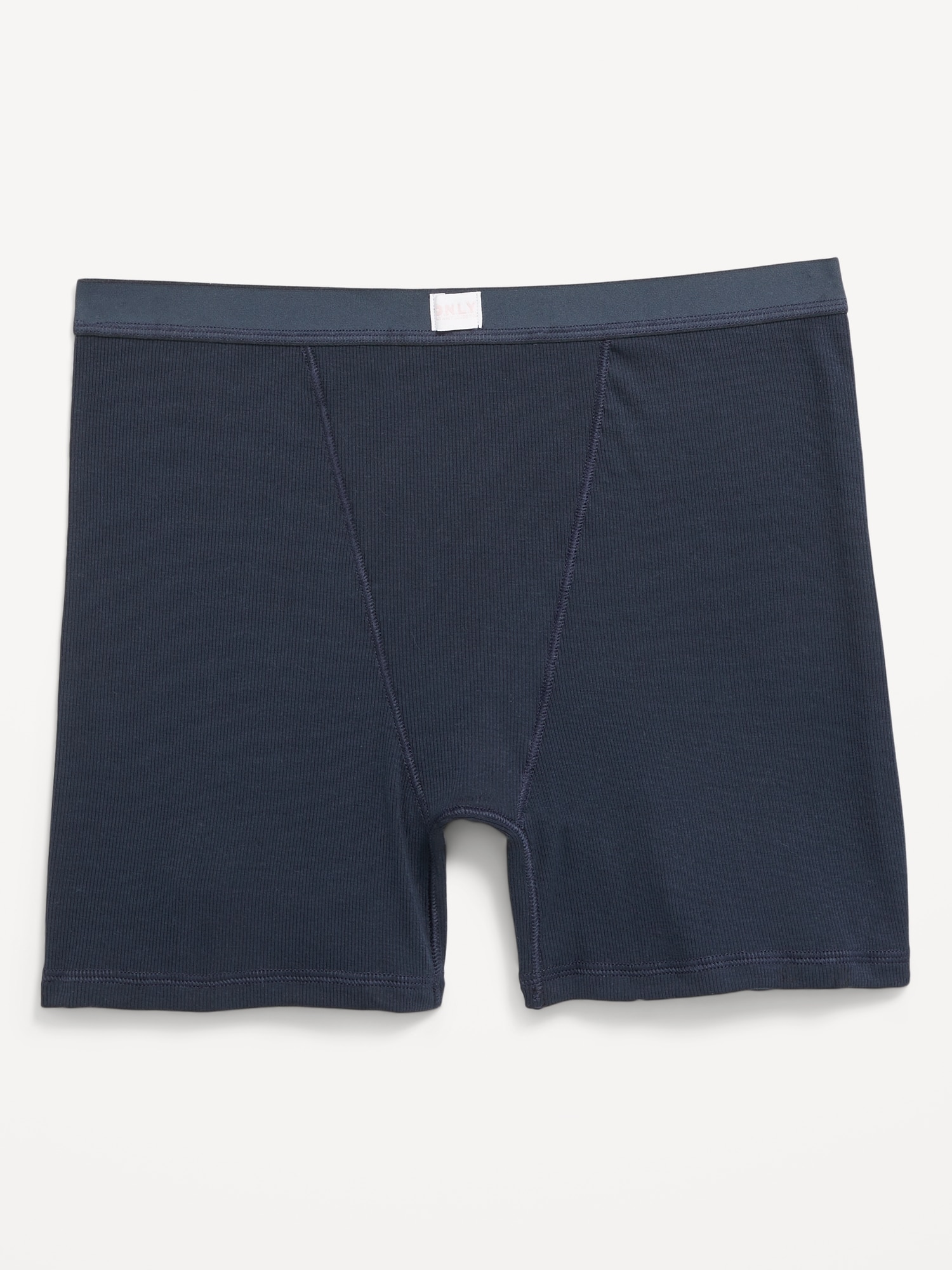 High-Waisted Sunday Sleep Rib-Knit Boxer Shorts -- 2-inch inseam
