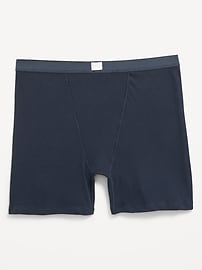 View large product image 4 of 8. High-Waisted Rib-Knit Boyshort Boxer Briefs -- 3-inch inseam