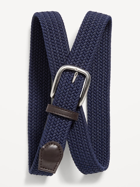 Nylon Braided Belt (1.25-inch) - Navy Blue