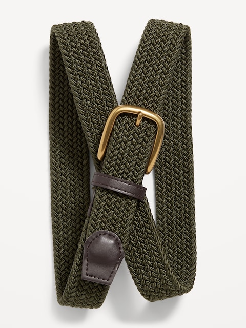 Nylon Braided Belt (1.25-inch) - Dark Green