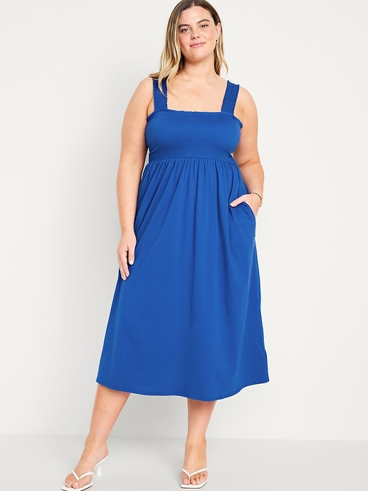 Image number 6 showing, Fit & Flare Smocked Midi Dress