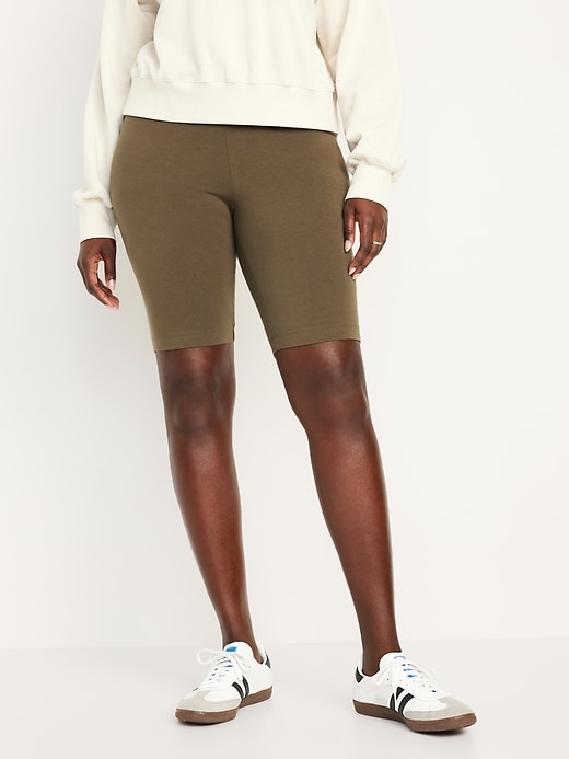 Image number 5 showing, High-Waisted Biker Shorts -- 10-inch inseam