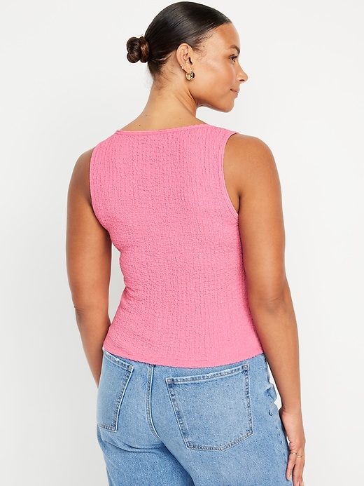 Image number 6 showing, Square-Neck Textured Tank Top
