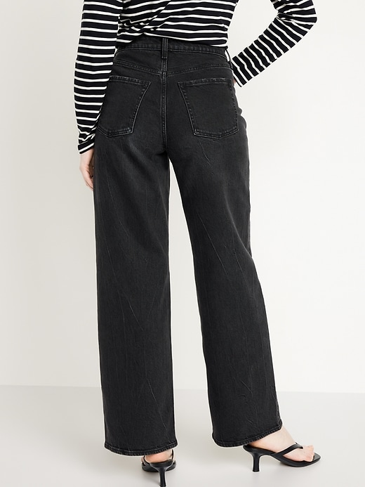Image number 2 showing, Curvy Extra High-Waisted Wide-Leg Jeans