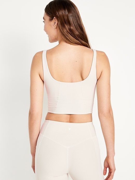 Image number 2 showing, Light Support PowerSoft Ribbed Longline Sports Bra