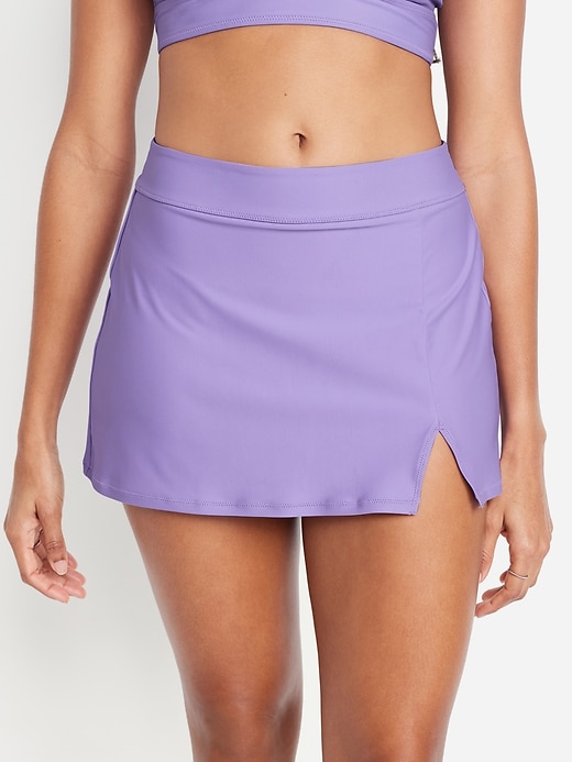 Image number 1 showing, High-Waisted Swim Skirt