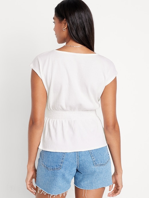 Image number 2 showing, Smocked Waist Top