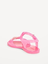 View large product image 3 of 3. Jelly T-Strap Sandals for Toddler Girls