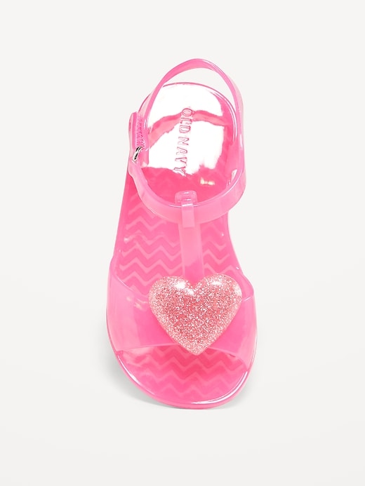 View large product image 2 of 3. Jelly T-Strap Sandals for Toddler Girls