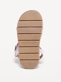 View large product image 4 of 4. Faux-Leather Platform Sandals for Toddler Girls