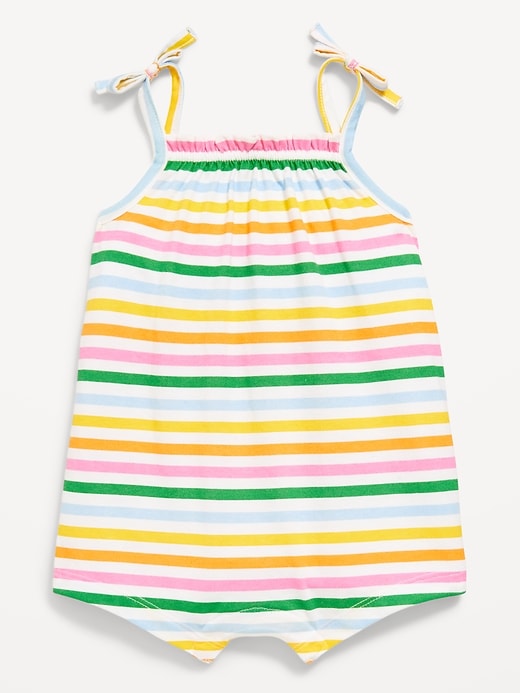 View large product image 2 of 2. Tie-Bow One-Piece Romper for Baby