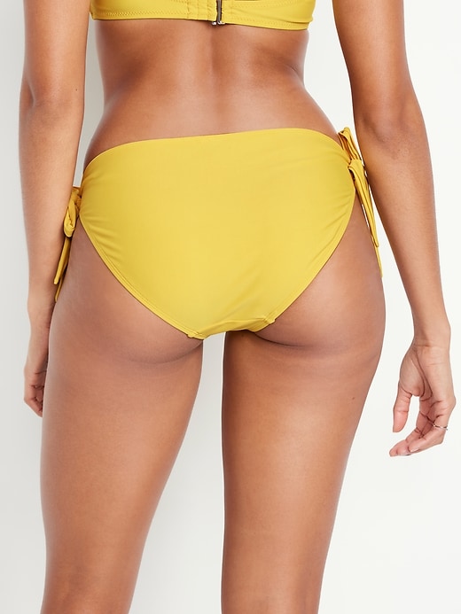 Image number 2 showing, Mid-Rise Side-Tie Bikini Swim Bottoms