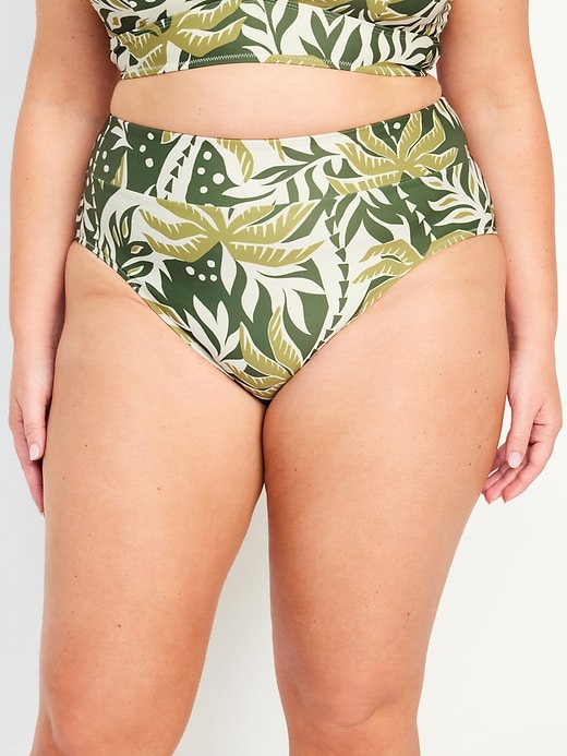 Image number 7 showing, Banded High-Waist Bikini Swim Bottoms