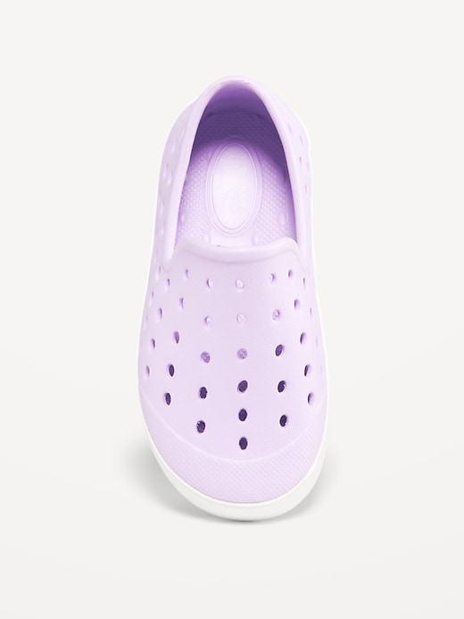 View large product image 2 of 3. Perforated Slip-On Shoes for Toddler Girls (Partially Plant-Based)