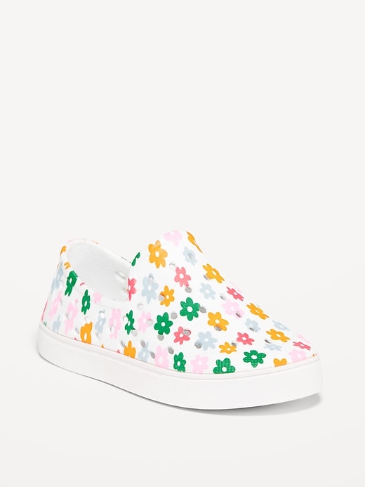 View large product image 1 of 3. Perforated Slip-On Shoes for Toddler Girls (Partially Plant-Based)