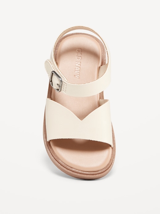 View large product image 2 of 4. Chunky Faux-Leather Sandals for Toddler Girls