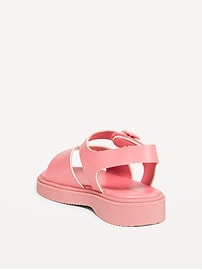 View large product image 3 of 3. Chunky Faux-Leather Sandals for Toddler Girls