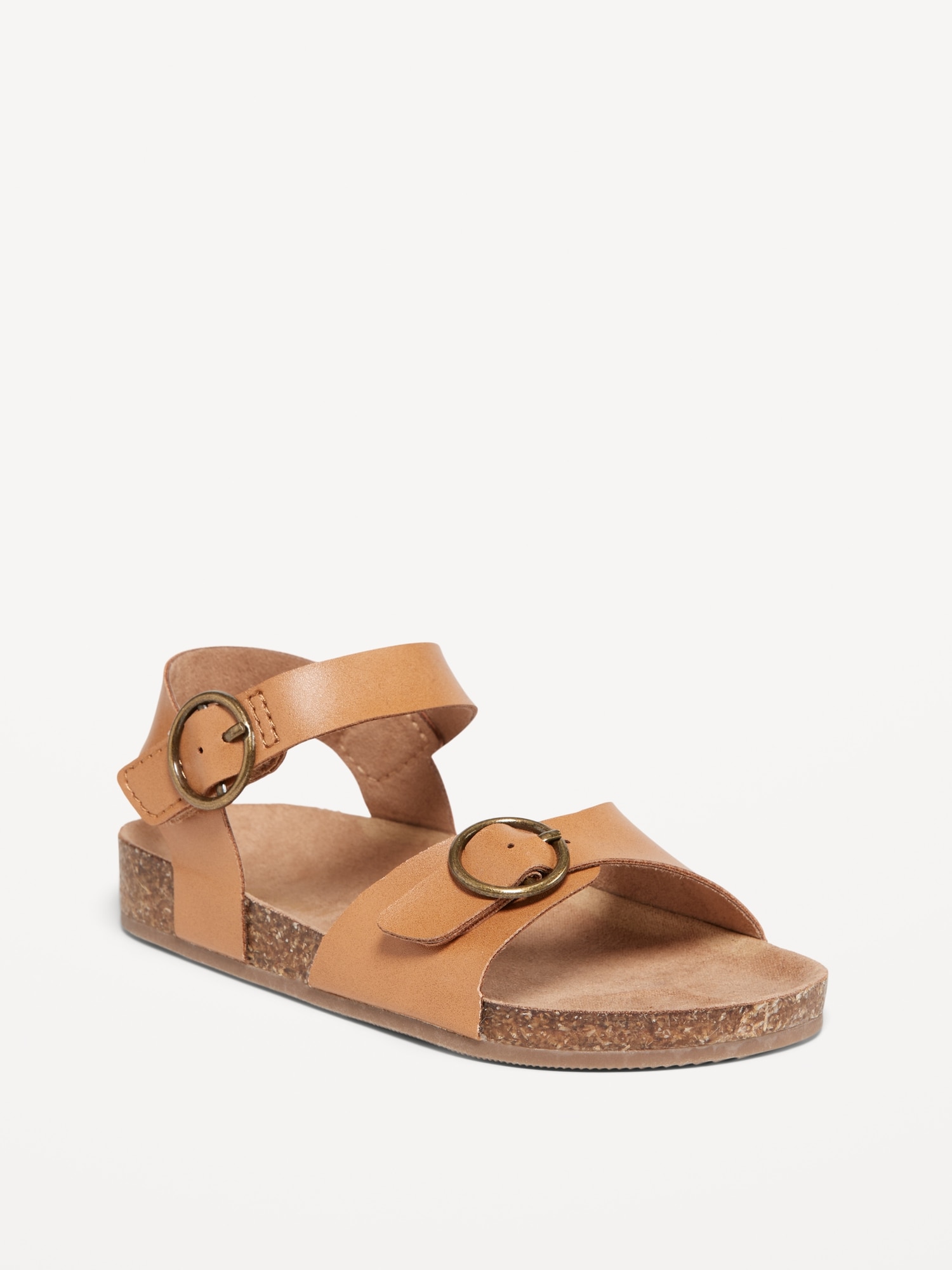 Faux-Leather Buckled Strap Sandals for Toddler Girls