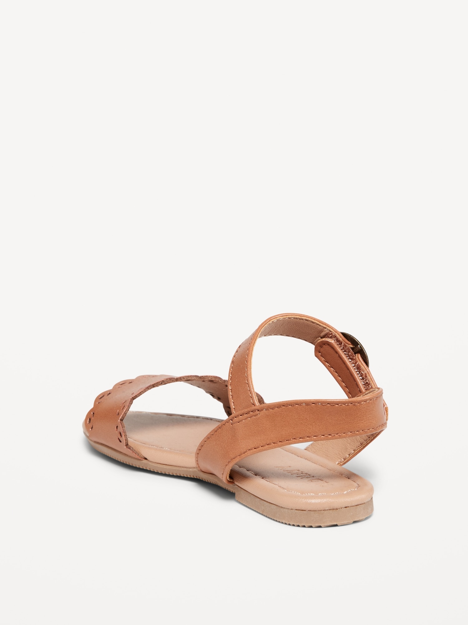 Faux-Leather Scallop-Trim Sandals for Toddler Girls | Old Navy
