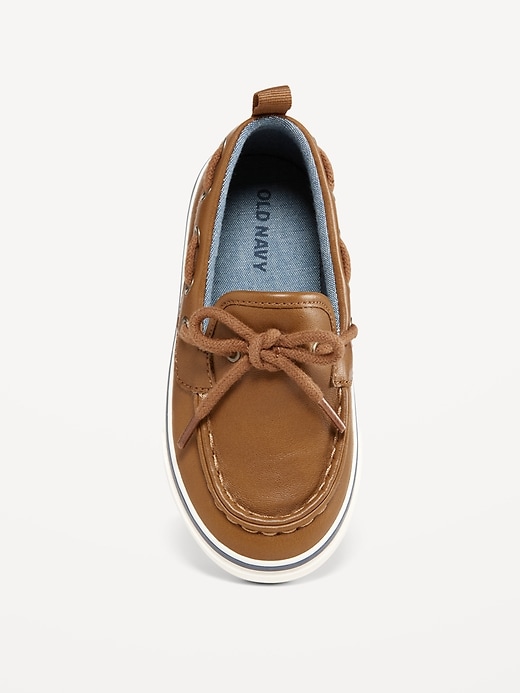 View large product image 2 of 4. Faux-Leather Boat Shoes for Toddler Boys