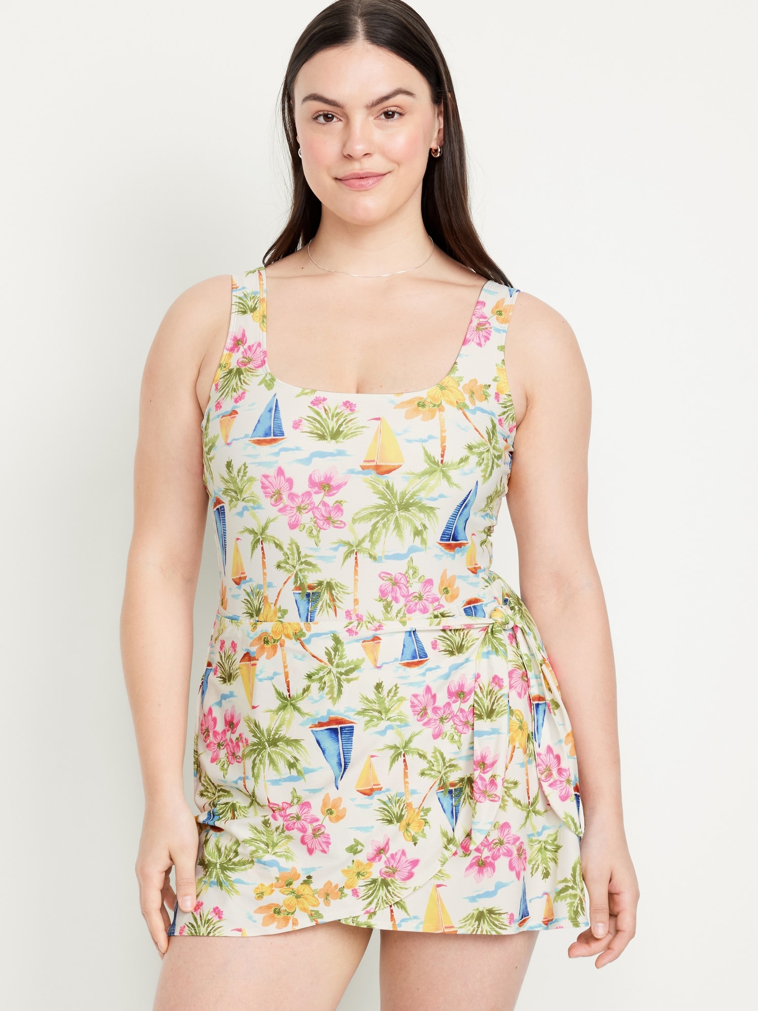 Side-Tie Swim Dress | Old Navy