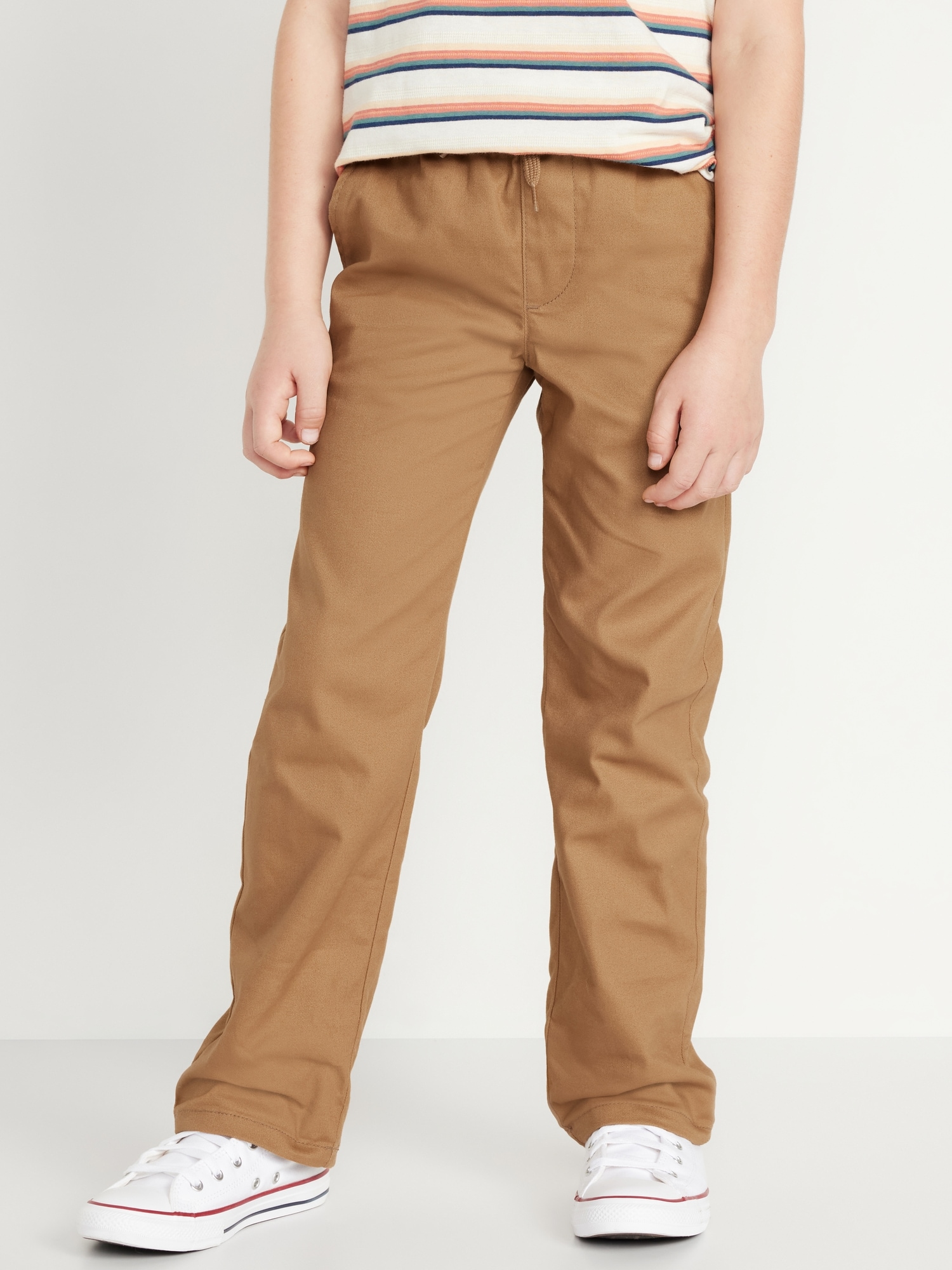 Old Navy Built-In-Flex Pants 34x34 Brown Twill Straight Stretch Flat Front