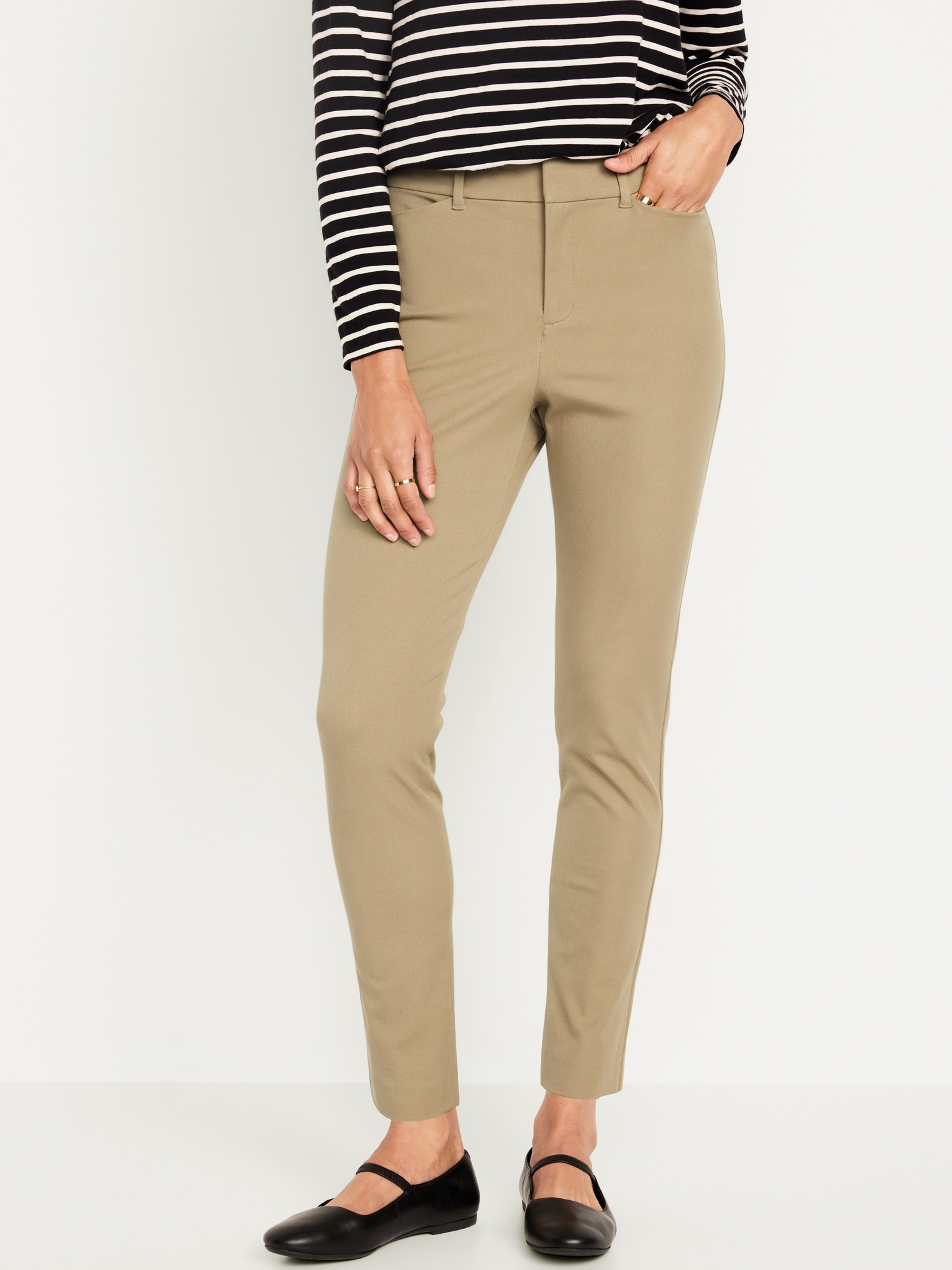 Old Navy High-Waisted Never-Fade Pixie Ankle Pants Mocha Taffy