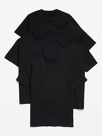 Image number 1 showing, Solid Crew-Neck T-Shirt 5-Pack