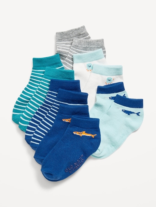 View large product image 1 of 1. Unisex 6-Pack Ankle Socks for Toddler & Baby