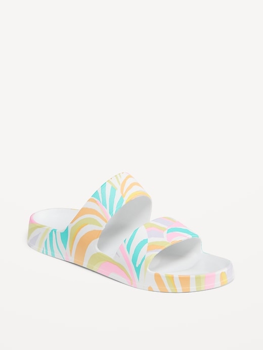 View large product image 1 of 4. Double-Strap Slide Sandals for Girls (Partially Plant-Based)