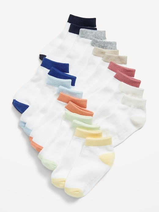View large product image 1 of 1. Unisex 10-Pack Ankle Socks for Toddler & Baby