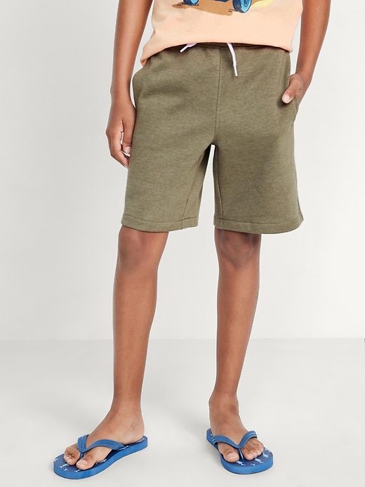 View large product image 1 of 4. Fleece Jogger Shorts for Boys (At Knee)