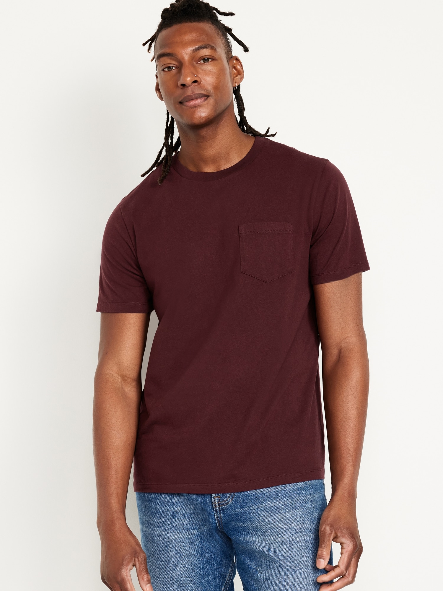 Crew-Neck Pocket T-Shirt Hot Deal