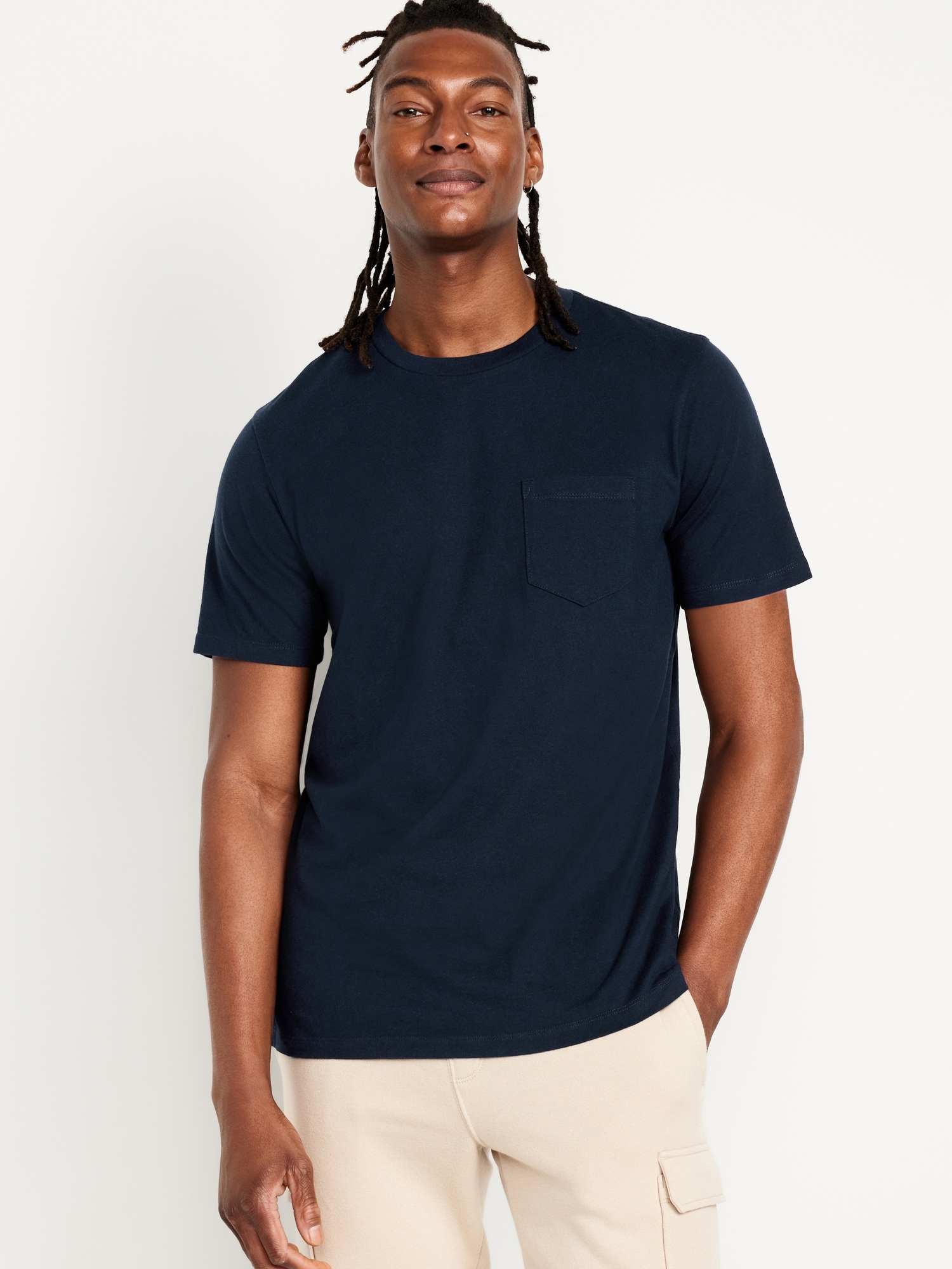 Crew-Neck Pocket T-Shirt Hot Deal