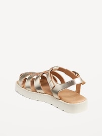 View large product image 4 of 4. Faux-Leather Platform Fisherman Sandal for Girls