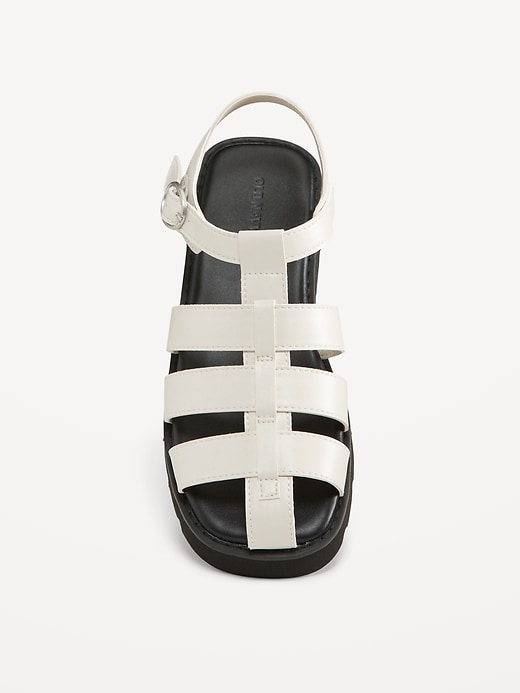 View large product image 2 of 4. Faux-Leather Platform Fisherman Sandal for Girls